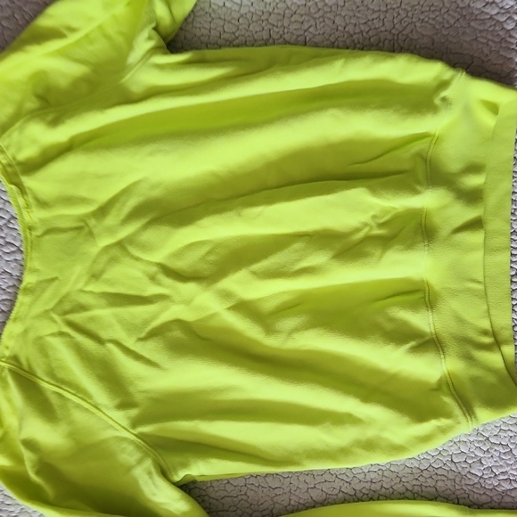 Victoria's secret pink neon green retro boat neck sweatshirt and yoga le… - Picture 5 of 15